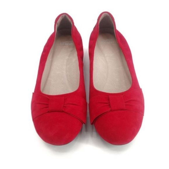 Dansko Ballet Flat Red Comfortable Comfort Slip On